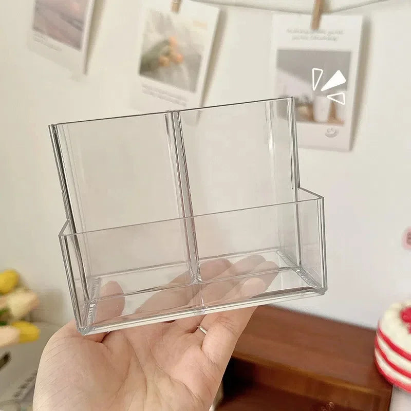 Acrylic Desk Organizer with 3 Compartments, 1 or 2 Pieces