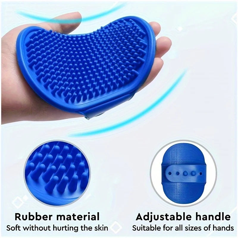 Kit de aseo de 2 piezas para perros, gatos y conejos, cepillo para el pelaje, guante de limpieza y baño, cepillo para eliminar el pelo y para la ducha