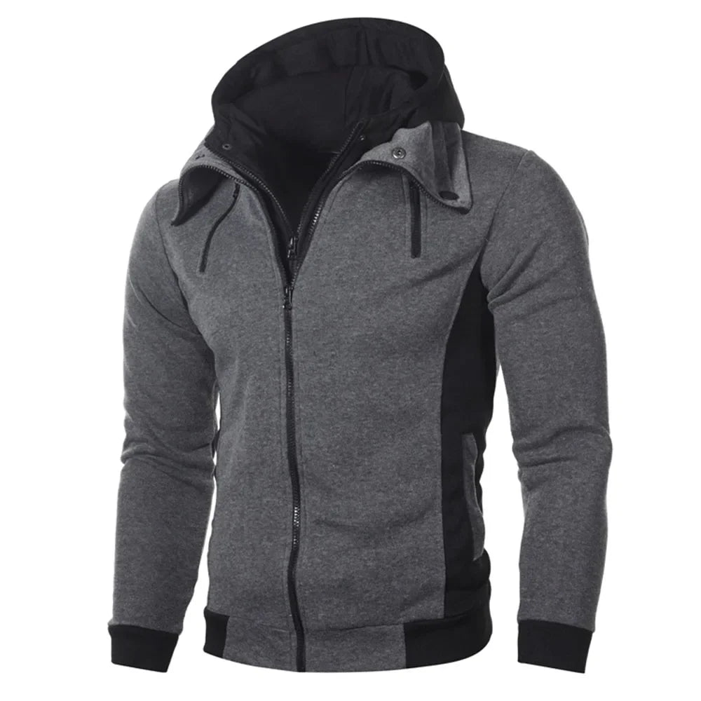 Zip Up Men's Hoodies Autumn Winter Thicken Fleece Male Heavyweight Hooded Jacket Warm Coats Outdoor Jackets for Men