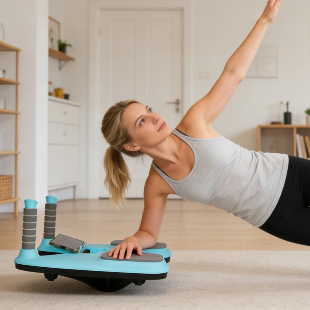 Fitness Balance Board for Core and Plank Training with Phone Stand