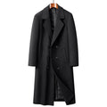New Winter Men Double Breasted Long Woolen Blends Thicker Warm Cashmere Trench Coats Long Jackets Quality Male Winter Overcoats