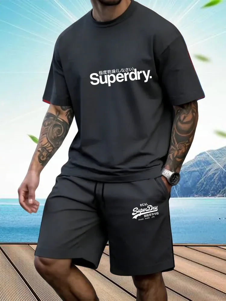 2026 neue Herren-Sportbekleidung Kurzarm-T-Shirt und Sportshorts Sommer Casual Jogginghose Set Herren zweiteilige T-Shirt-Sets
