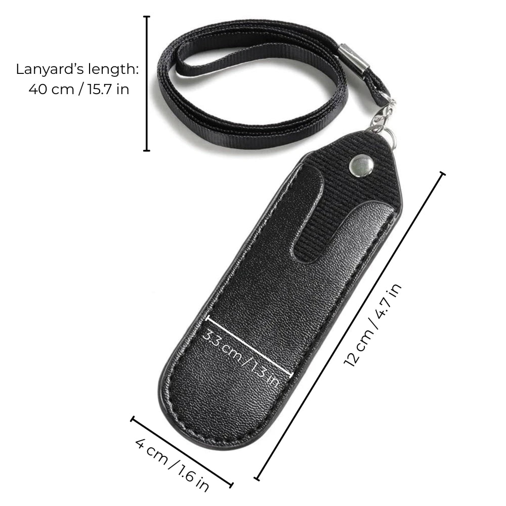 Faux Leather Pouch Holder Neck Strap Lanyard Vape Carry Case Electronic Cigarette Holder Compact Lightweight and Stylish Slim