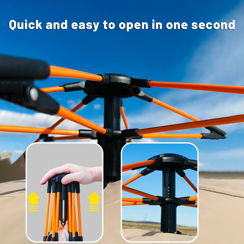 Automatic Camping Tent for 3–4 People – Four-Season Pop-Up Shelter