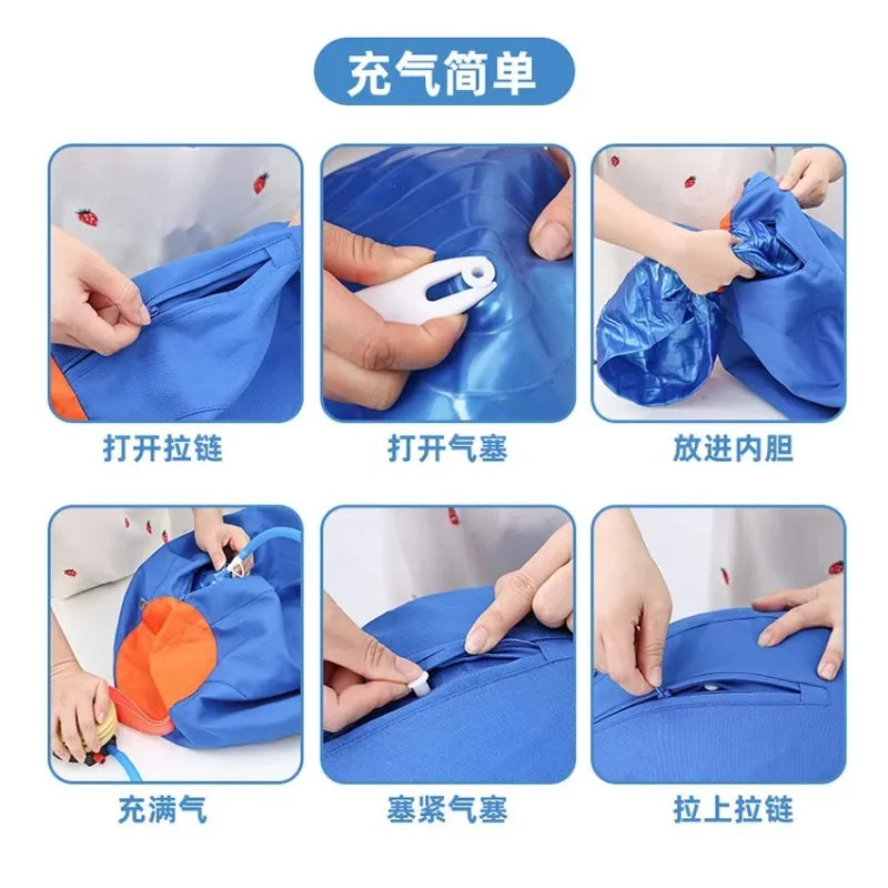 Mascota | Juguete para lanzar para perros, pelota grande inflable de poliéster duradero, para masticar, dentición, aburrimiento y entretenimiento autónomo, resistente