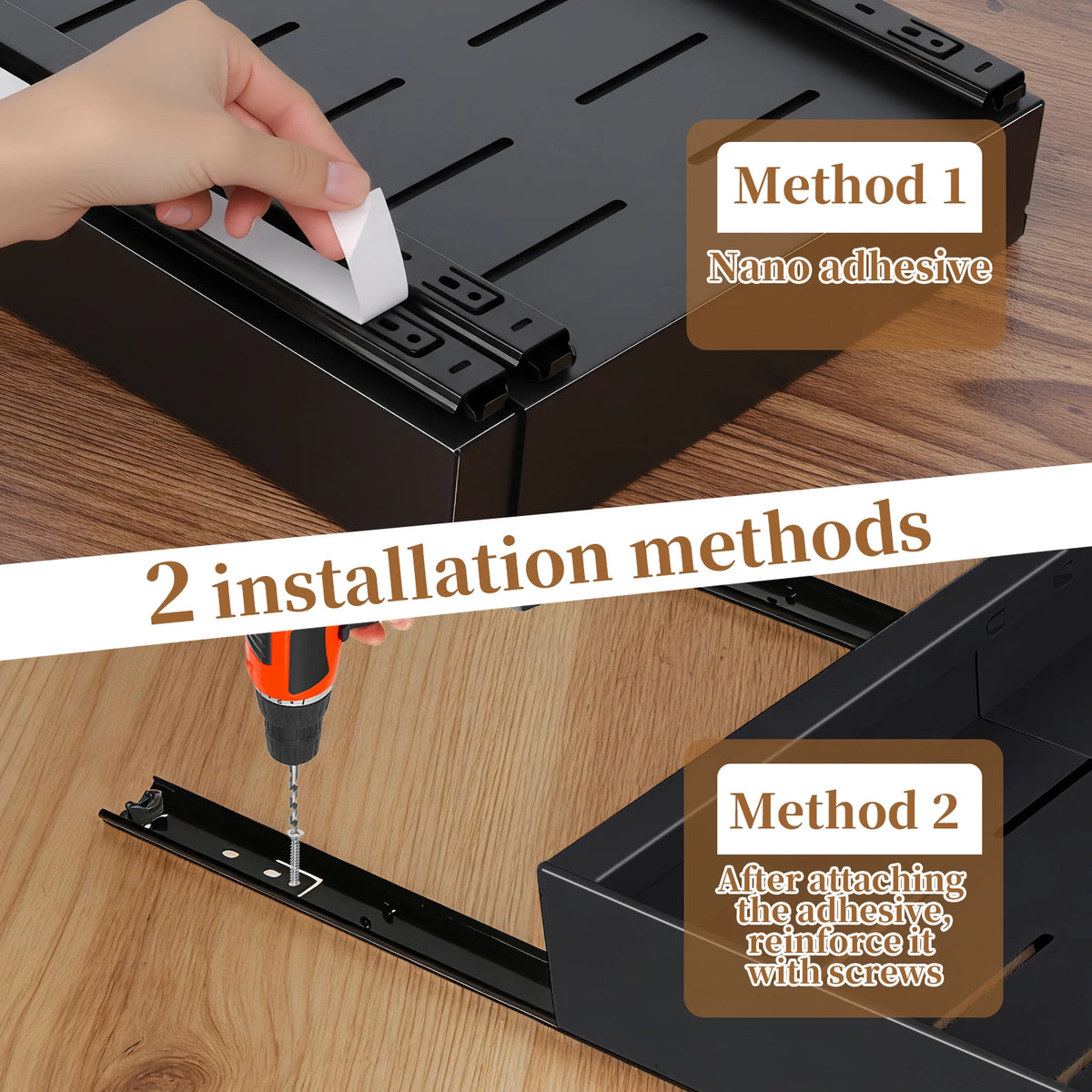 Ausziehbarer Schrankorganizer aus Karbonstahl, verstellbares Ausziehregal mit 31–51 cm Breite, platzsparender Regaleinsatz für Küchenschränke, Speisekammer und Badezimmer