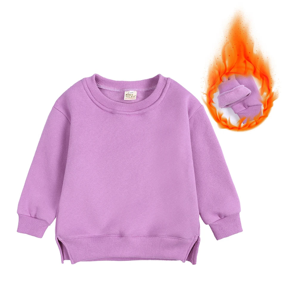 Customized Baby Kids Boy Girl Sweatshirt Add Your Logo Text Long Sleeve Cotton Fleece DIY Pullover Hoodie Tops Toddler Clothes