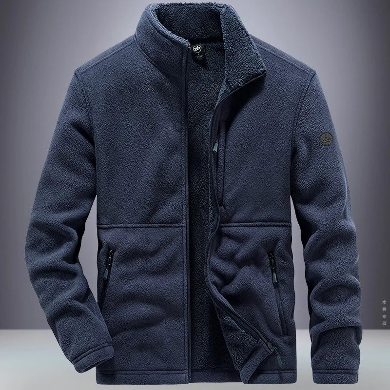Men's cotton jacket with zip closure