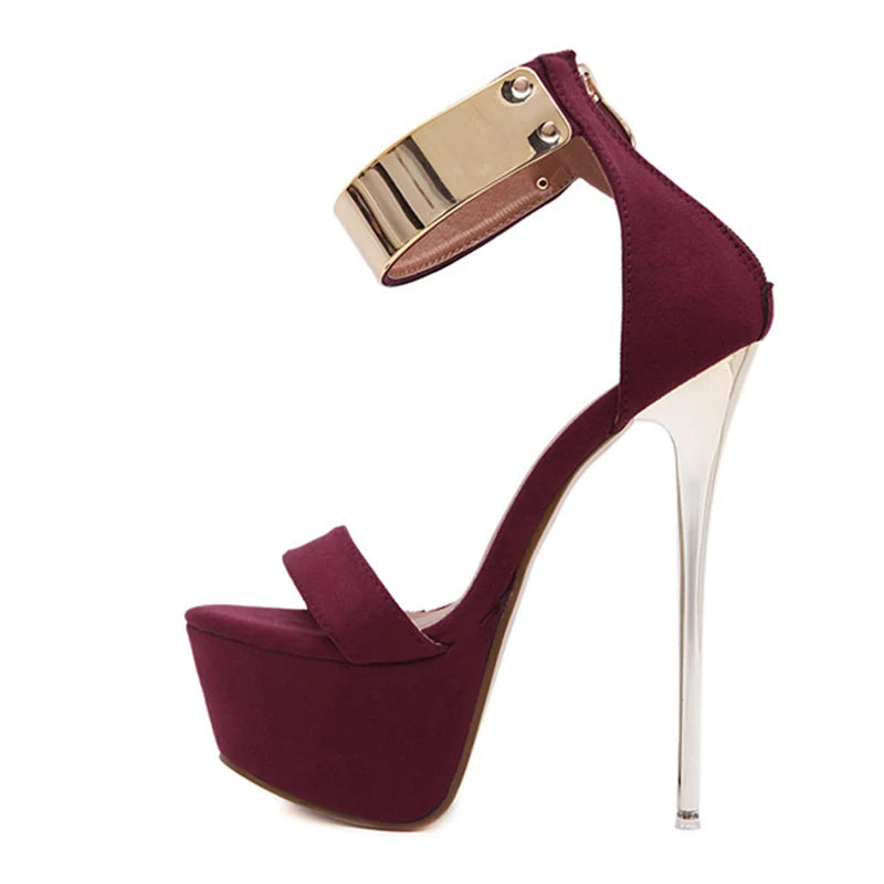 Sandali donna Liyke con dettagli metallici e zip