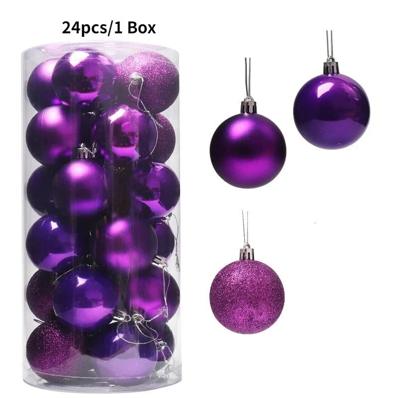 4CM Christmas Ball Decoration Hanging Xmas Tree Pendent Ornaments for Home Decor Navidad New Year 2026 Party Supplies Accessory
