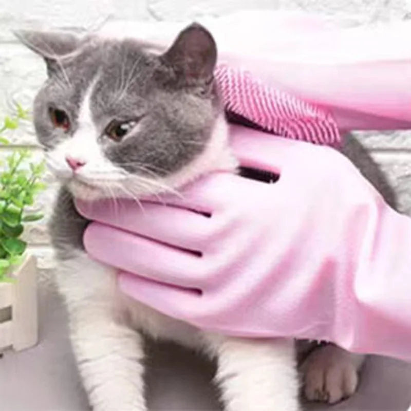 Gants de toilettage pour chiens et chats, gants de lavage en silicone avec brosse pour shampooing, gants de nettoyage pour vaisselle et épilation, multifonctionnels