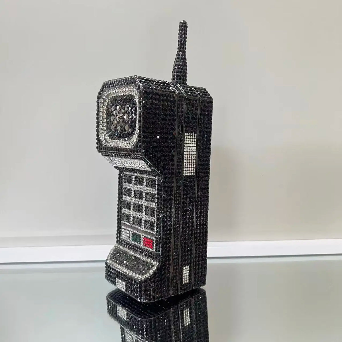 XIYUAN Cellphone Shaped Women Gorgeous Rhinestone Handbag Luxury Designer Crystal Evening Clutch Bag Diamond Wedding Party Purse