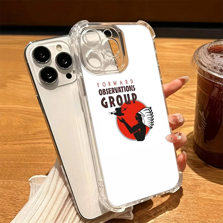 Forward Observations Group Phone Case For Apple iPhone 18 17 Pro Max 17E 16E Air 16 Pro 15 14 Plus 13 12 Mini TPU Transparent Pa
