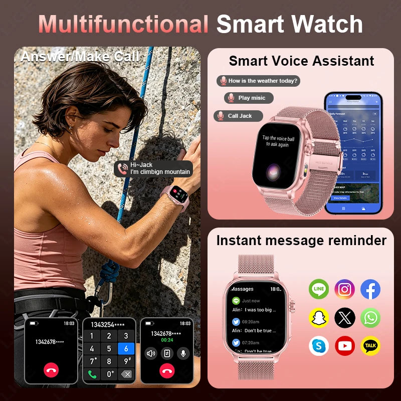Smartwatch LIGE da 2,01″ con chiamate Bluetooth