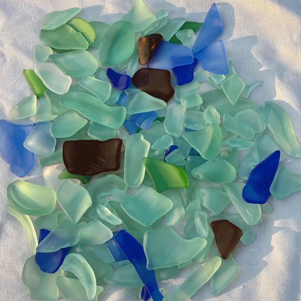 DIY Sea Glass Christmas Tree Kit Gift Box, 5‑Style Assembly Set, Tabletop Ornament for Holiday Party Home Decor Supplies