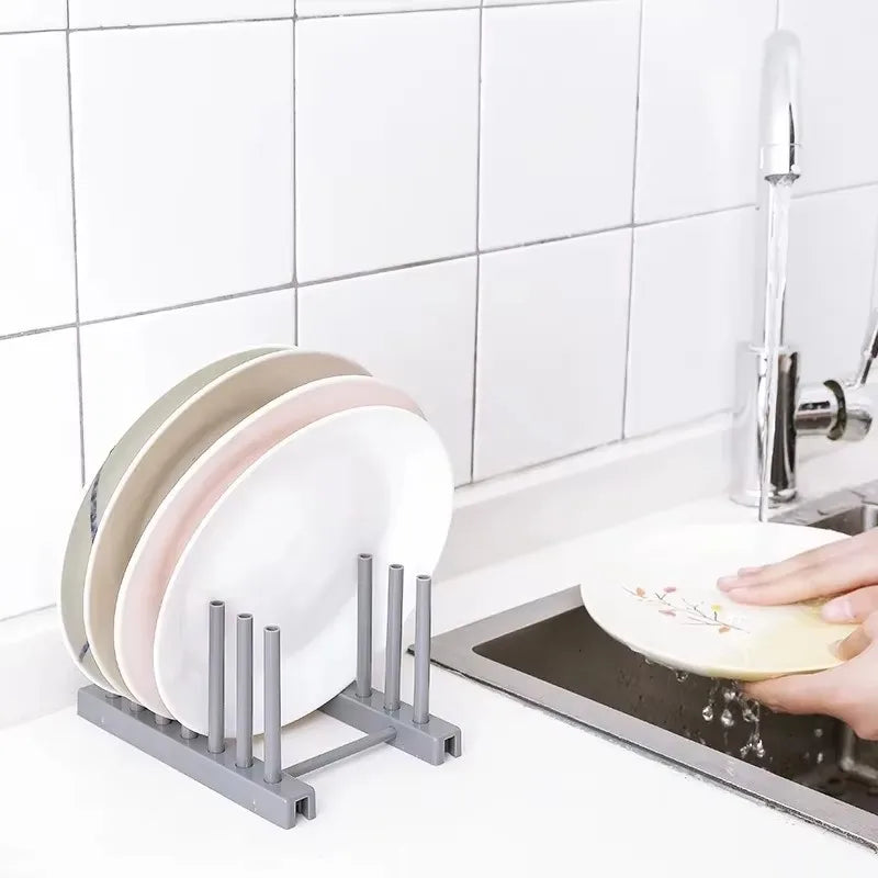 Kitchen Storage Rack for Pot Lids, Stainless Steel Creative Bowl and Dish Storage Rack, Kitchen Accessories