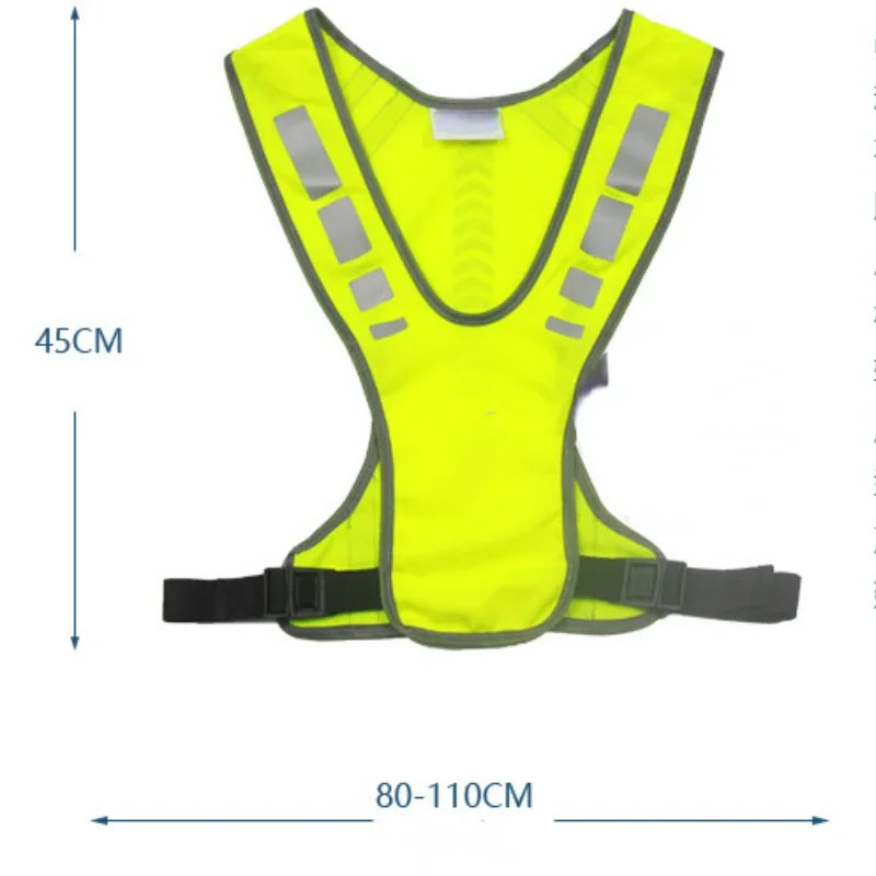 Cycling Reflective Vest High Visibility Safe Jacket for Night Riding Running Jogging Cycling Motorcycle Outdoor Sports Waistcoat