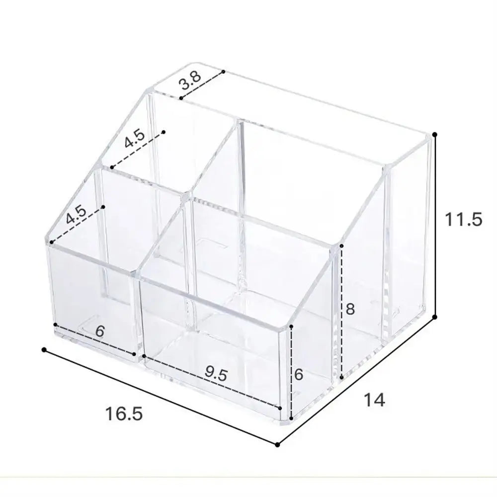 Acrylic Desk Pen Holder with 3 or 5 Compartments