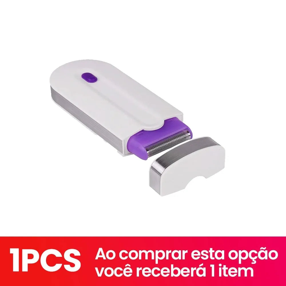 Depilador Elétrico Portátil Feminino Recarregável Aparador Pelos Corpo Axilas Pernas Pele Sensível Viagem
