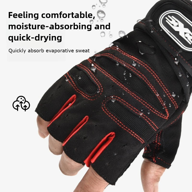 Guanti da allenamento a mezze dita con fascia da polso