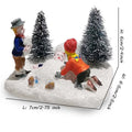 Weihnungsdorf-Set-Zubehör, Spielzeugfiguren für Kinder, sammelbare Modellbaufahrzeuge und -figuren, Dekoration für den Kamin zu Hause, Weihnachtsdekoration