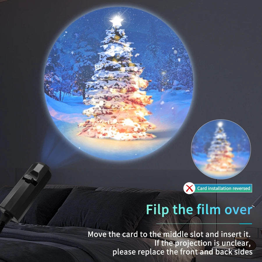 LED-Halloween-Mondlampe, USB-Projektor-Nachtlicht, Weihnachtsdekoration für Decke und Wand, stimmungsvolles Ambiente-Licht, verstellbar
