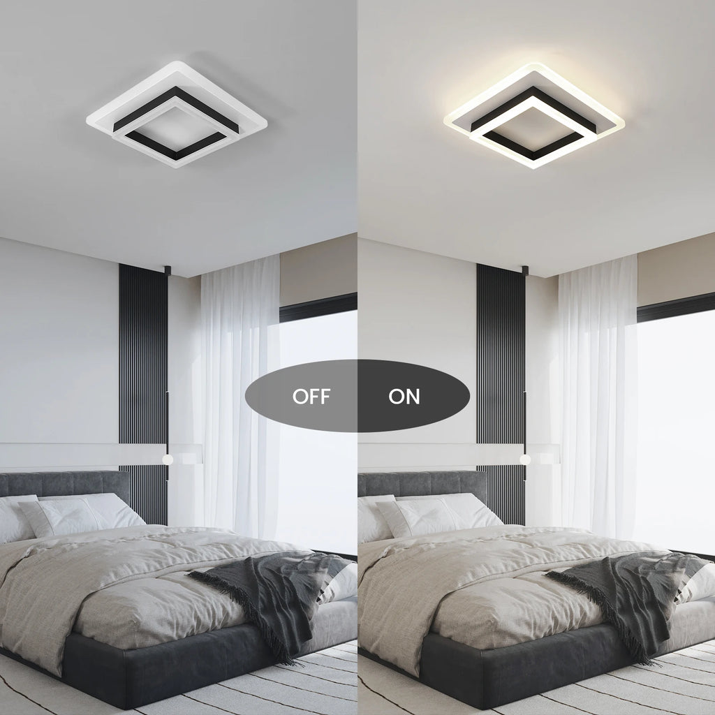 Quadratische LED-Deckenleuchte zur direkten Montage, 30-W-LED-Leuchte für Schlafzimmer, Küche und Eingangsbereich (neutralweiß, 4000 K)