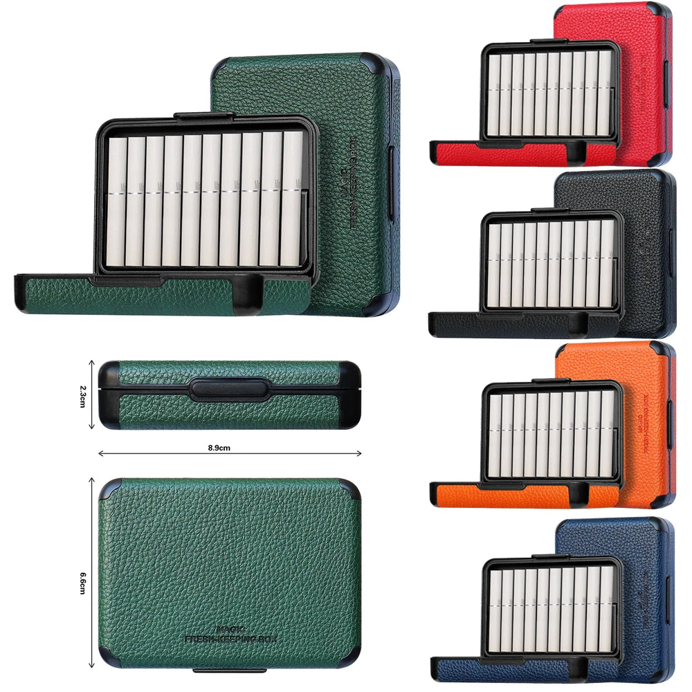 Étui en cuir litchi, boîte à cigarettes portable pour IQOS ILLUMA/ILLUMA ONE/ILLUMA PRIME, étui de protection pour accessoires de fumeur