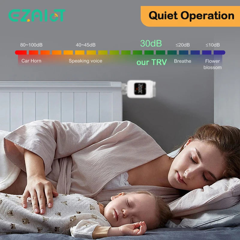 Tuya Smart WiFi Thermostatic Radiator Valve TRV Programmable Thermostat Radiator Heating Controller Actuator Works With Alexa Google Home Yandex Alice Smart Life App Remote