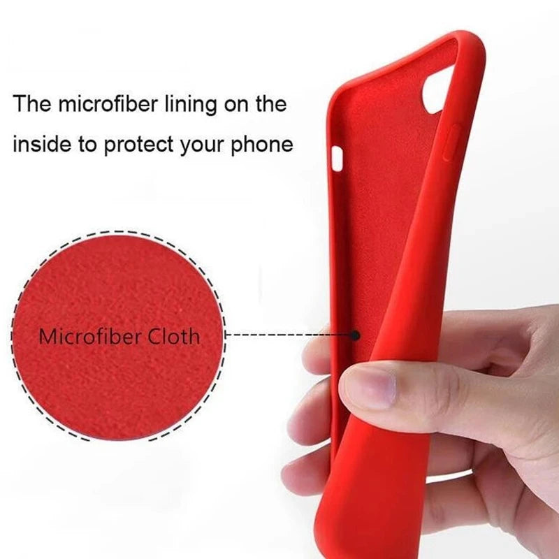 Original Square Liquid Silicone Phone Case for iPhone 17 16 15 14 13 12 Pro MaxLuxury Camera Protective Cover