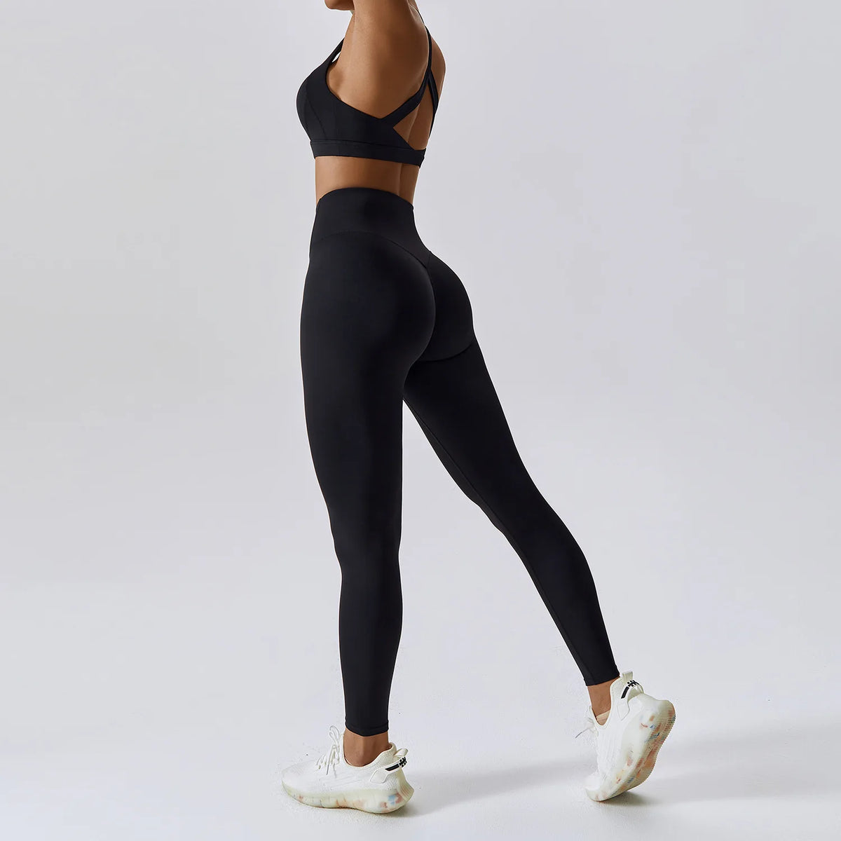 Conjunto de yoga de mujer, 3 piezas, top y leggings