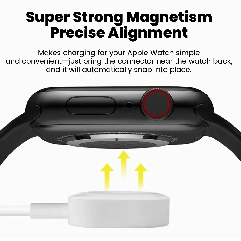 1M Watch Charger Cable For Apple Watch 11 10 9 8 7 6 5 4 3 2 Series SE Ultra Edition USB/Type-C iWatch Magnetic Wireless Charger