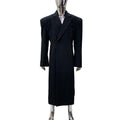 Autumn Winter Long Warm Thick Fitted Black Wool Blends Coat Men with Double Side Slit Shoulder Pads Luxury Woolen Overcoat 2025