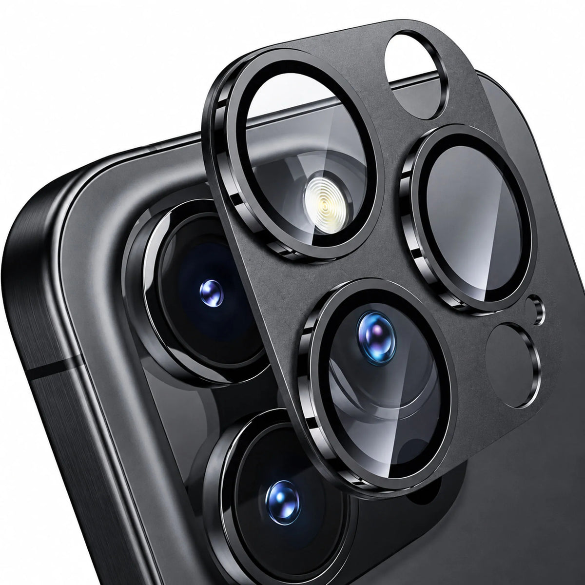 1-3PC Metal Camera Lens Protector For iPhone 18 Pro 17 16 15 14 13 12 11 Pro Max 9H Tempered Glass Matte Armor Anti-Scratch