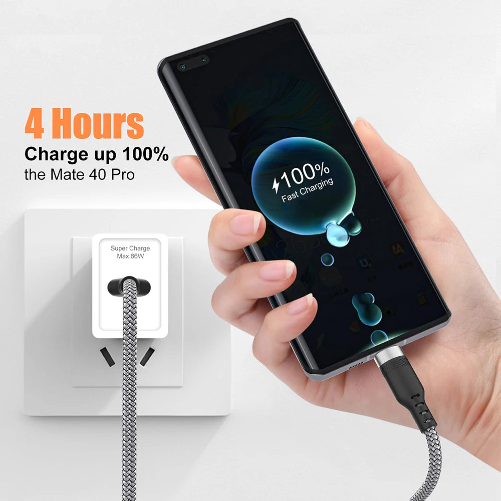 3Pcs 5A USB Type C Super Fast Charge PD Cable for iPhone 17/16 Huawei Samsung Xiaomi OnePlus Universal Full Range Extension Cord