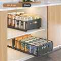 Estante de almacenamiento de cocina de 2 piezas, bandeja deslizante para condimentos, especiero, organizador de cajones extraíbles para armarios