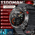 2026 New Military T-Rex 3 Pro 1100mAh Battery Smart Watch Men 5ATM Waterproof Swim GPS Path 1.7"AMOLED HD Call Sports Smartwatch