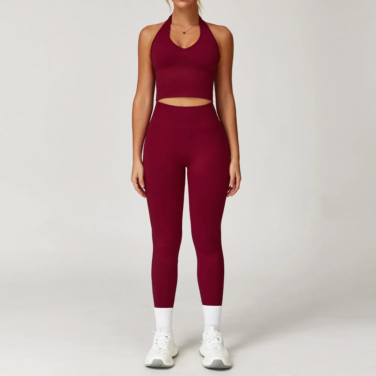 Conjunto de yoga de mujer, top y leggings