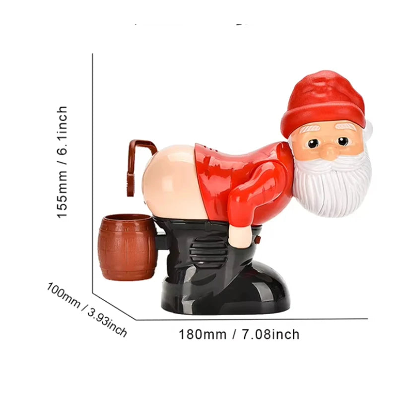 Funny Santa Bubble Blower Led Farting Butt Machine Ornament Automatic Bubble Blowing Holiday Parties Decoration Christmas Gifts