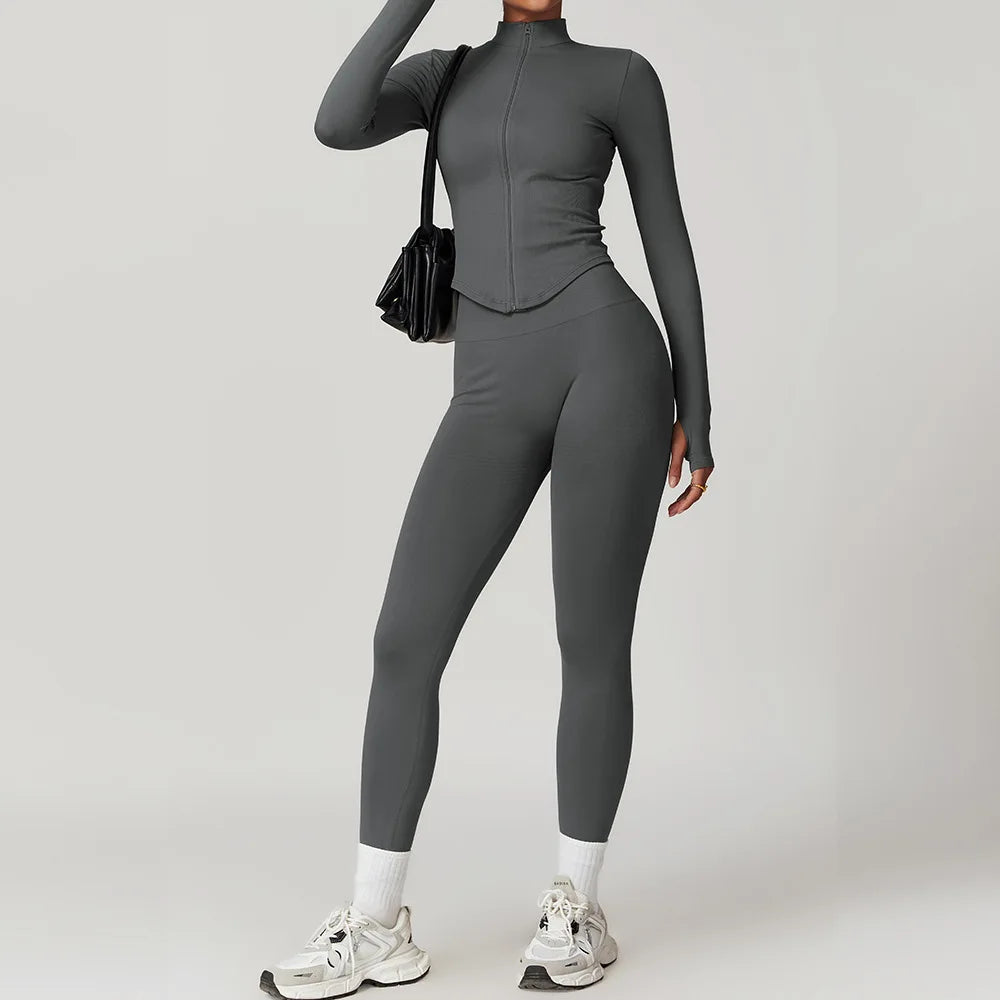 Conjunto de yoga de mujer, top y leggings
