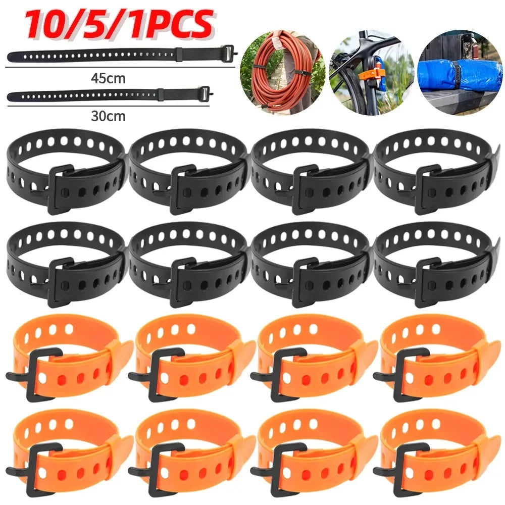 1-10PCS Rubber Tension Strap Cargo Belt Travel Compact Ties Fixed Cargo Tie Lashing Outdoor Camping Down Luggage Buckle Strap