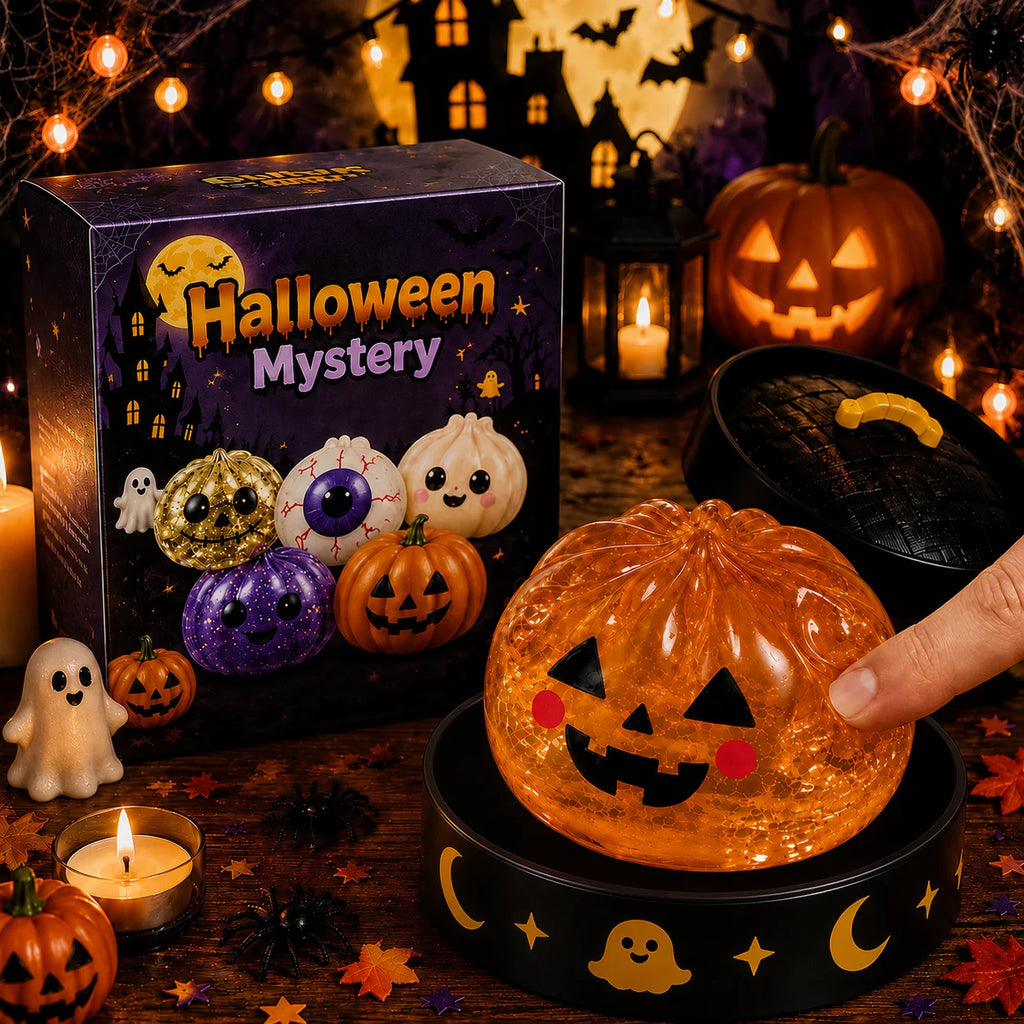 5.5cm/8.5cm Halloween Ghost Dumpling Pressure Squishies Slow Rising Stress Relief Fidget Toy for Kids Adults Anti-Anxiety Gift