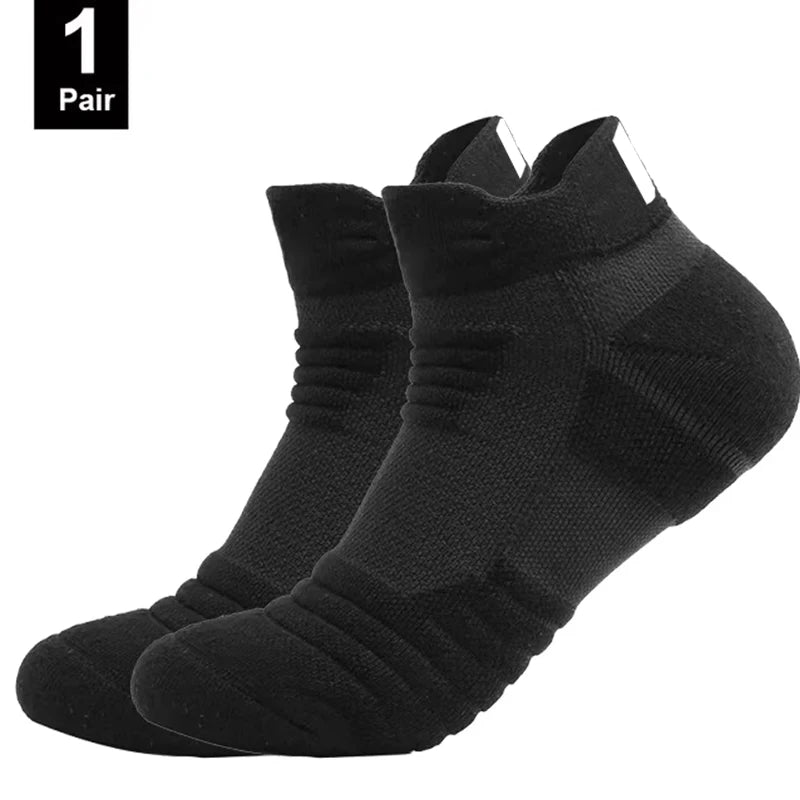 1/3 Paar rutschfeste Fußballsocken für Herren, Baumwollsocken, kurze oder lange Schaftlänge, für Fußball und Basketball, atmungsaktiv und geruchshemmend, Größe 39–45