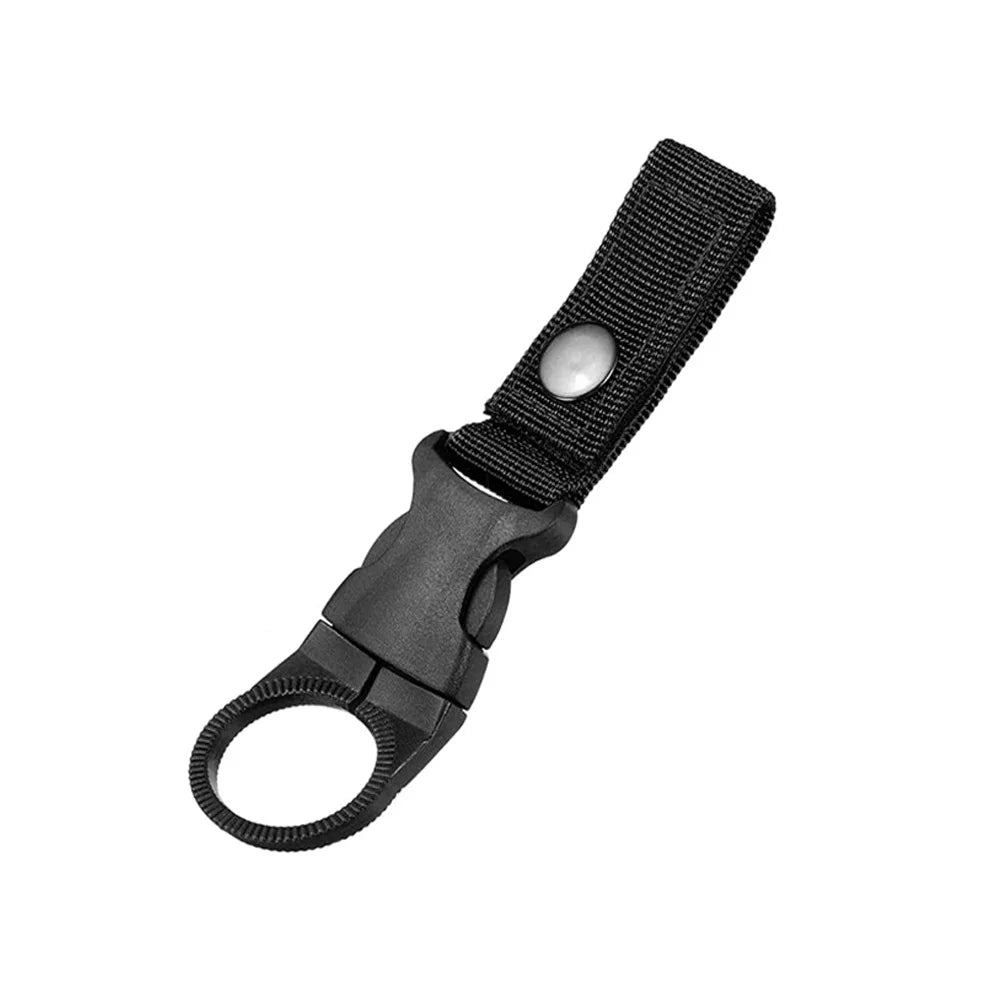 Outdoor-Karabiner Wander-Wasserflaschenhalter Schnalle Radsport-Werkzeugbefestigung Gurtband Rucksack-Aufhänger Haken Camping-Clip Aufhängeschließe