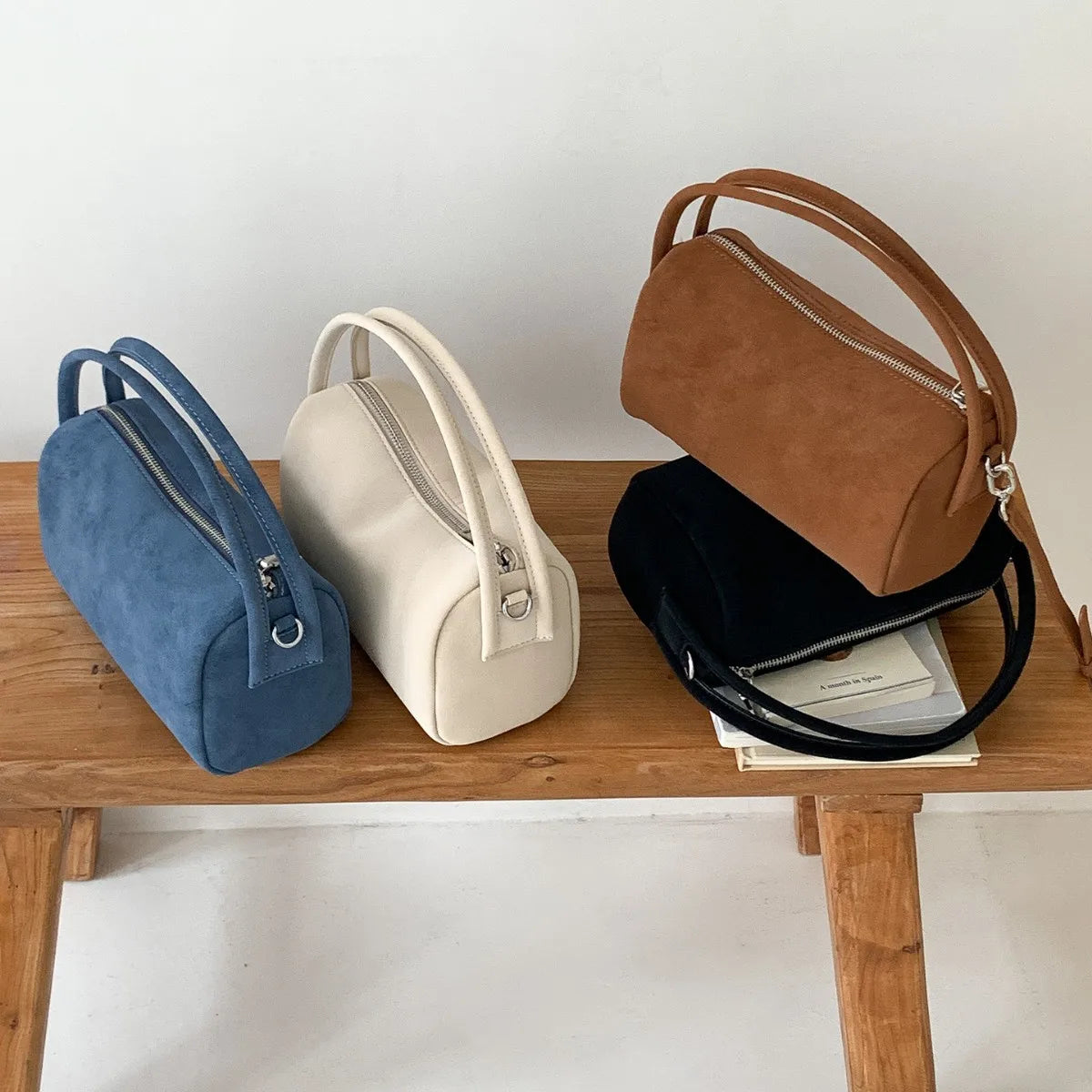 Suede Leather Crossbody Tote Bags for Women Fashion Korean Female Shoulder Cell Phone Bag Brand Designer Ladies Luxury Handbags