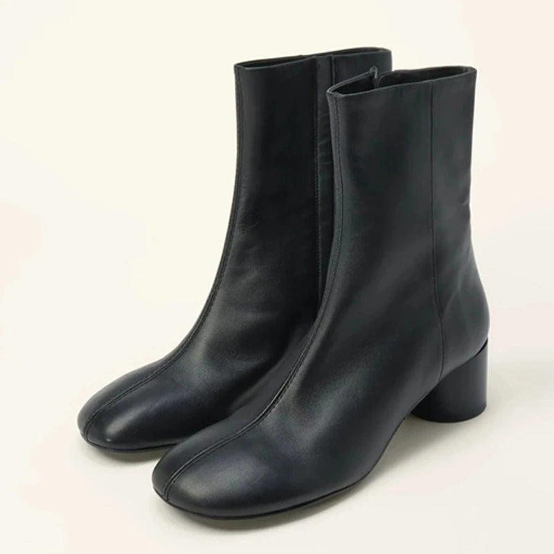 Stivaletti donna Liyke con zip e tacco arrotondato