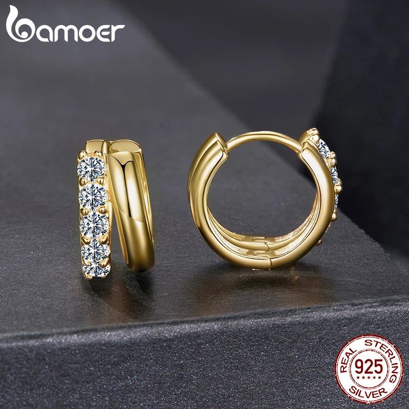 Orecchini a cerchio in variante colore oro o argento