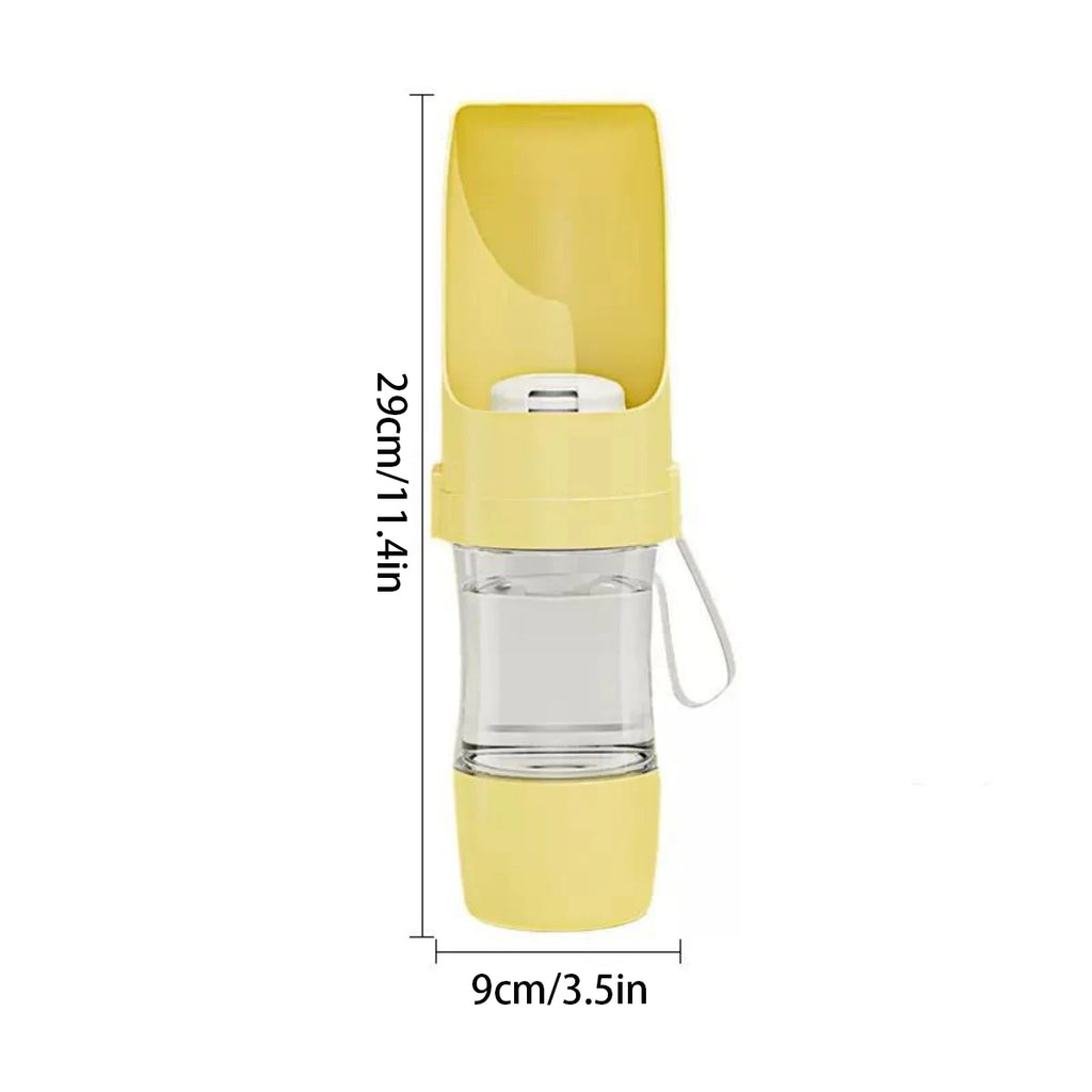 Gourde portable pour chien et chat avec compartiment de stockage pour nourriture et eau, abreuvoir pour chiots et animaux de compagnie, accessoires de voyage pour animaux