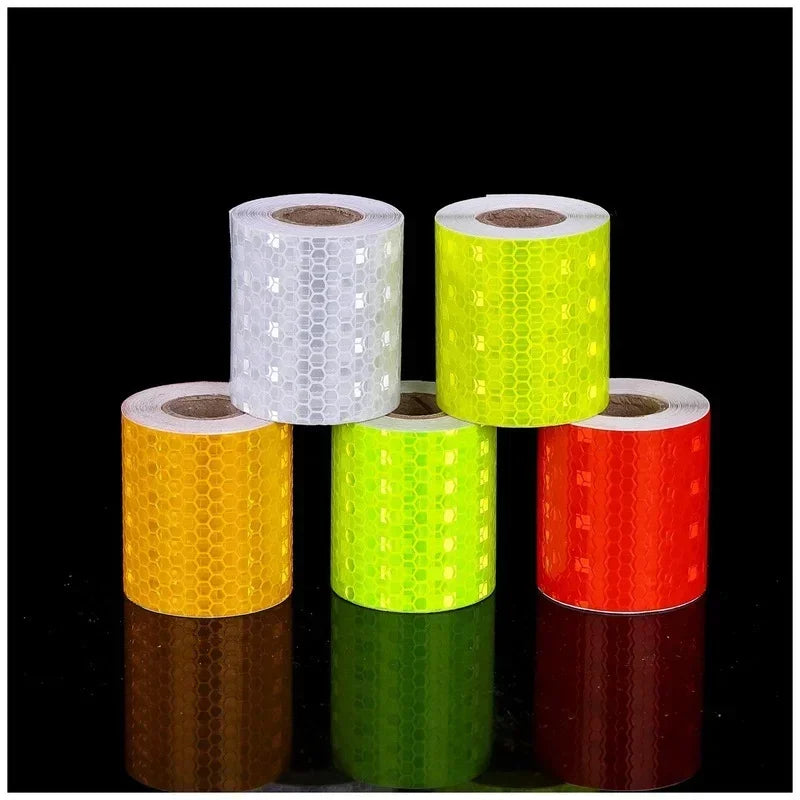 6 colores, cinta reflectante de 5 cm x 3 m, adhesivo reflectante para coche, camión y remolque, accesorios de seguridad