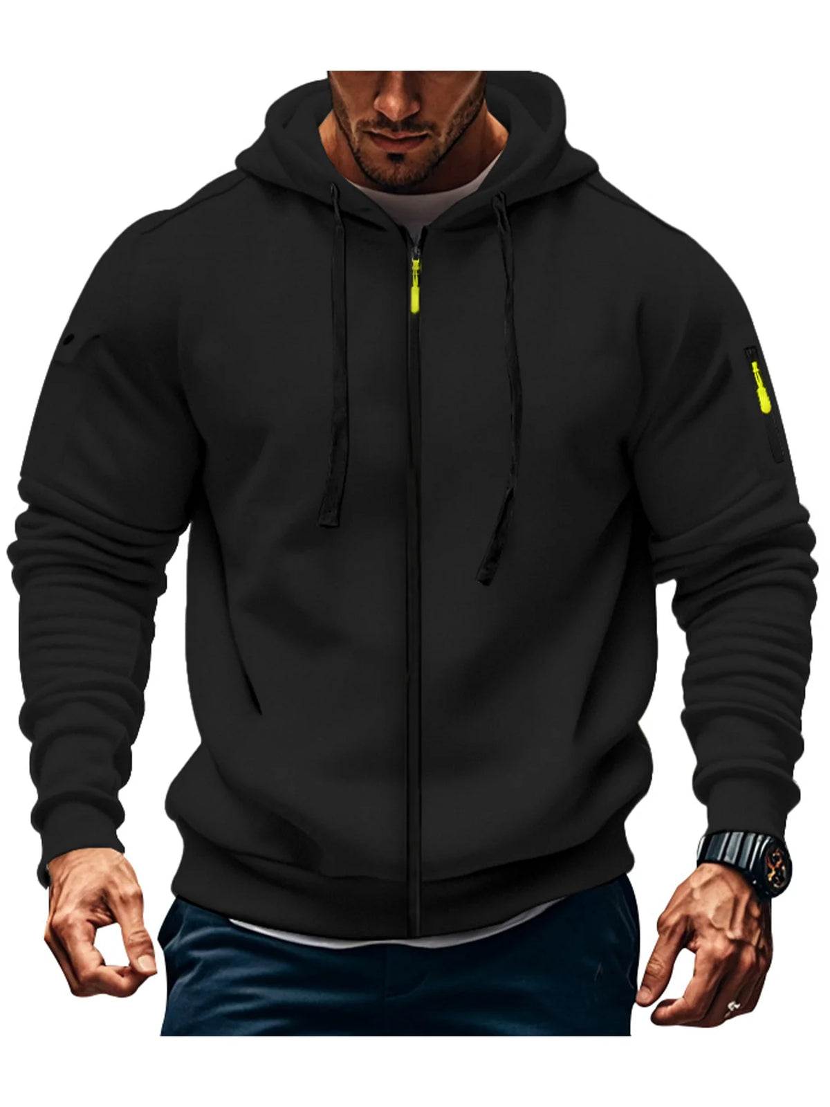 Sports hoodie men's, long sleeve, hooded